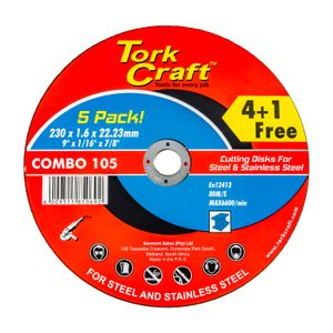 4+1 Free Cutting Disc Metal 230x1.6x22.22mm